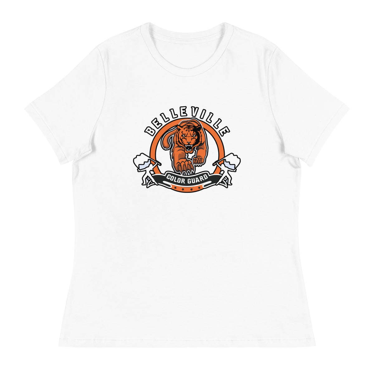 Performance | Women's Relaxed T Shirt | Belleville Community Guard Programs | Vanguard Logo