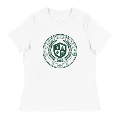 Performance | Women's Relaxed T Shirt | Kappa Omega Alpha | Badge Logo