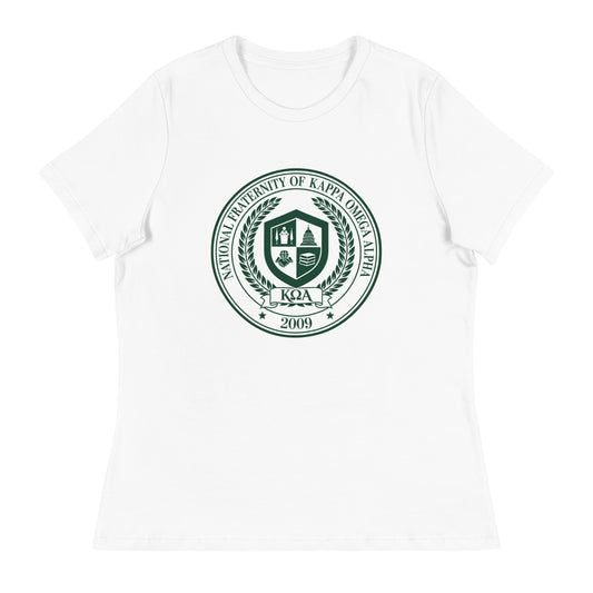 Performance | Women's Relaxed T Shirt | Kappa Omega Alpha | Badge Logo