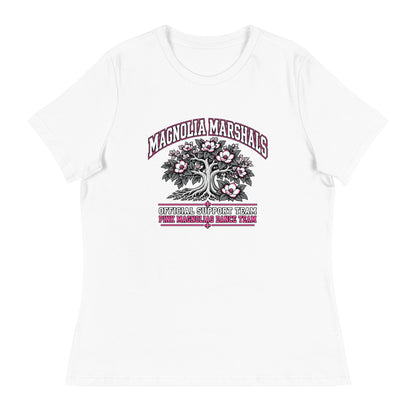 Performance | Women's Relaxed T Shirt | Pink Magnolias Dance | Crest Logo