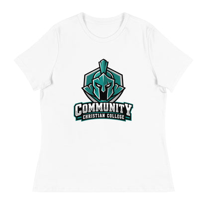 Performance | Women's Relaxed T Shirt | Community Christian College | Vanguard Athletic Logo