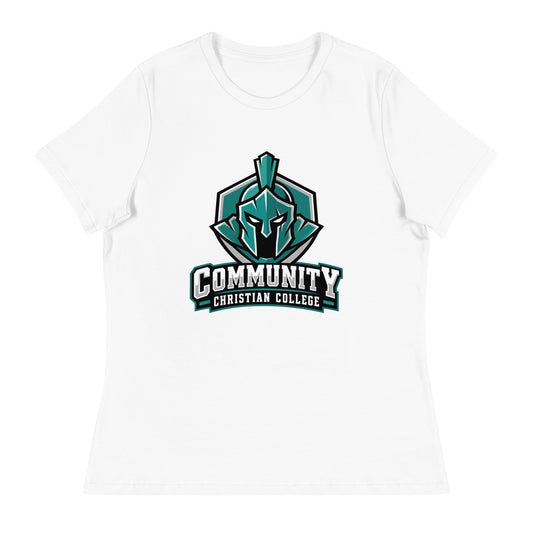 Performance | Women's Relaxed T Shirt | Community Christian College | Vanguard Athletic Logo