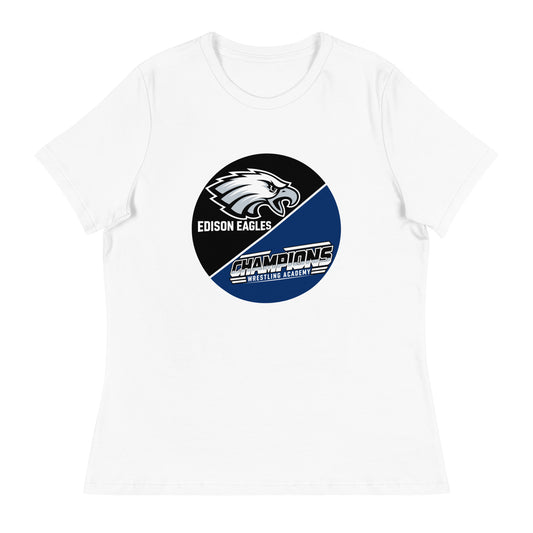 Performance | Women's Relaxed T Shirt | Edison Eagles/CWA Wrestling | Badge Logo