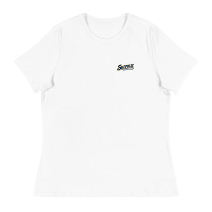 Performance | Women's Relaxed T Shirt | Suffolk University Cheerleading | Athletics Logo
