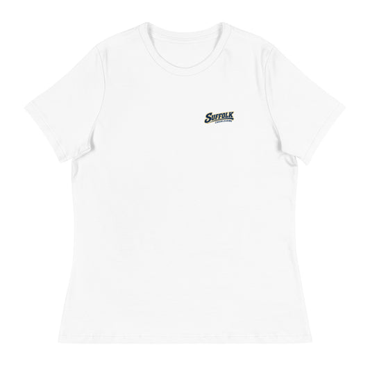 Performance | Women's Relaxed T Shirt | Suffolk University Cheerleading | Athletics Logo