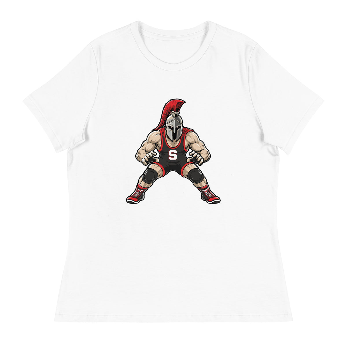 Performance | Women's Relaxed T Shirt | Spartan Wrestling Club | Mascot Logo