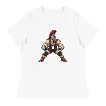 Performance | Women's Relaxed T Shirt | Spartan Wrestling Club | Mascot Logo