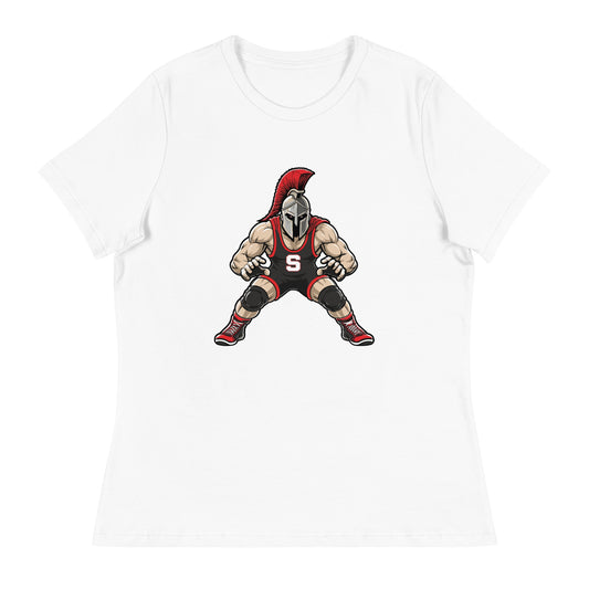 Performance | Women's Relaxed T Shirt | Spartan Wrestling Club | Mascot Logo