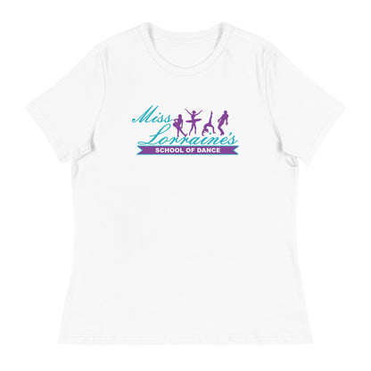 Performance | Women's Relaxed T Shirt | Miss Lorraine’s School of Dance | Crest Logo