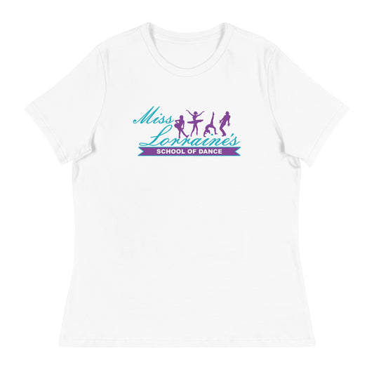 Performance | Women's Relaxed T Shirt | Miss Lorraine’s School of Dance | Crest Logo