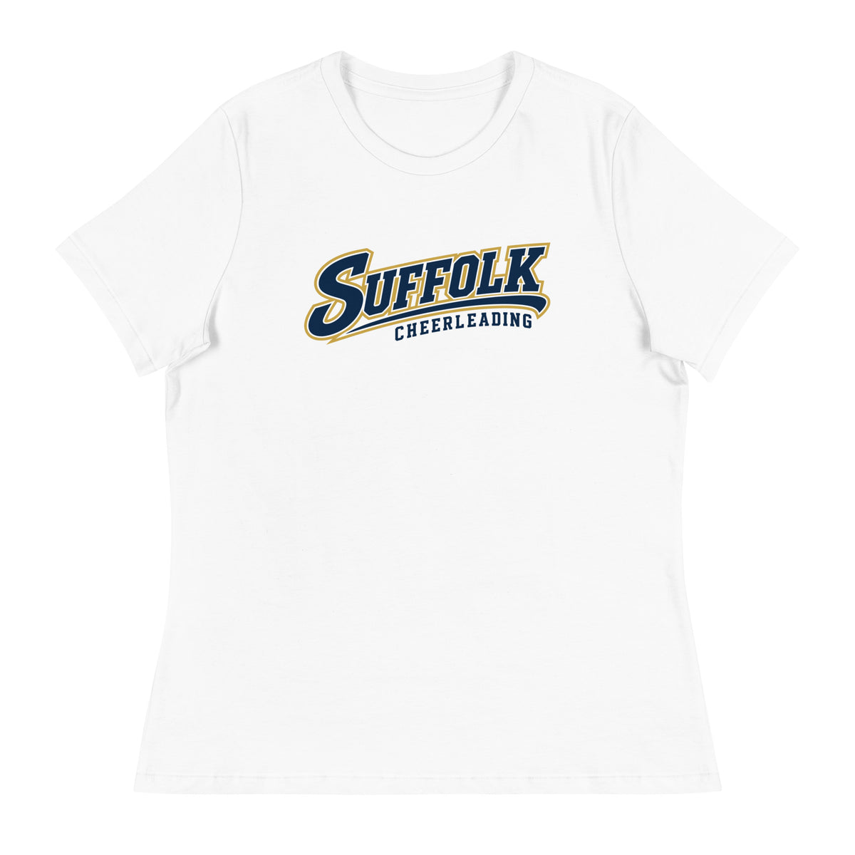 Performance | Women's Relaxed T Shirt | Suffolk University Cheerleading | Athletics Logo