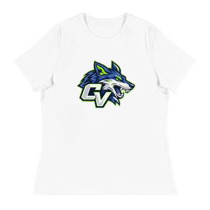Performance | Women's Relaxed T Shirt | Cumberland Valley Coyotes Football | Crest Logo