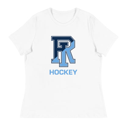 Performance | Women's Relaxed T Shirt | URI Men’s Hockey | Vanguard Logo