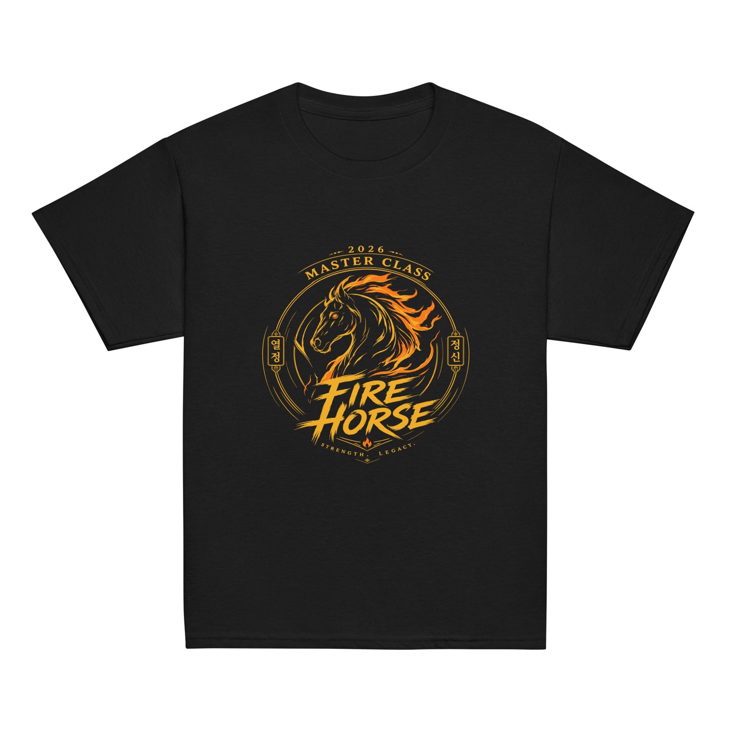 Classic | Youth T Shirt | Fire Horse Masters | Crest Logo