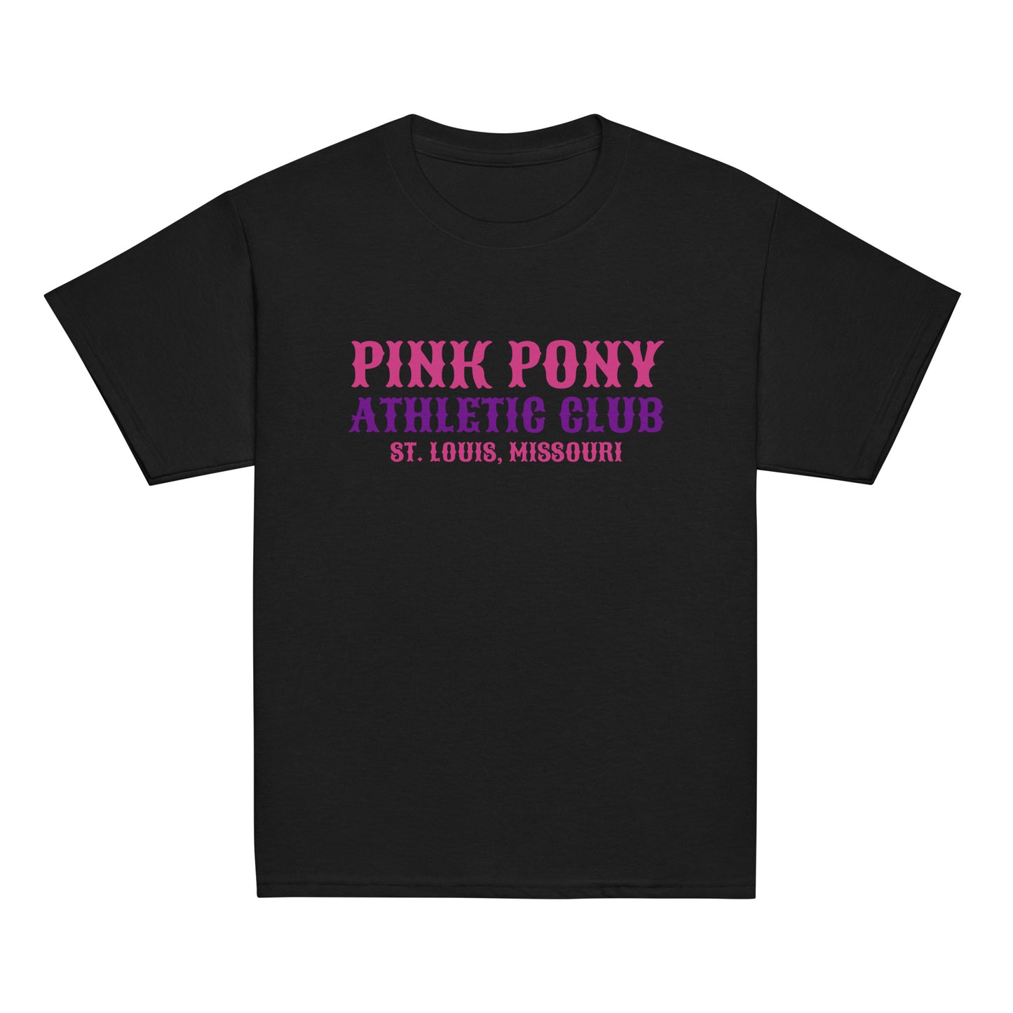 Classic | Youth T Shirt | Pink Pony Athletic Club | Athletic Wordmark Logo