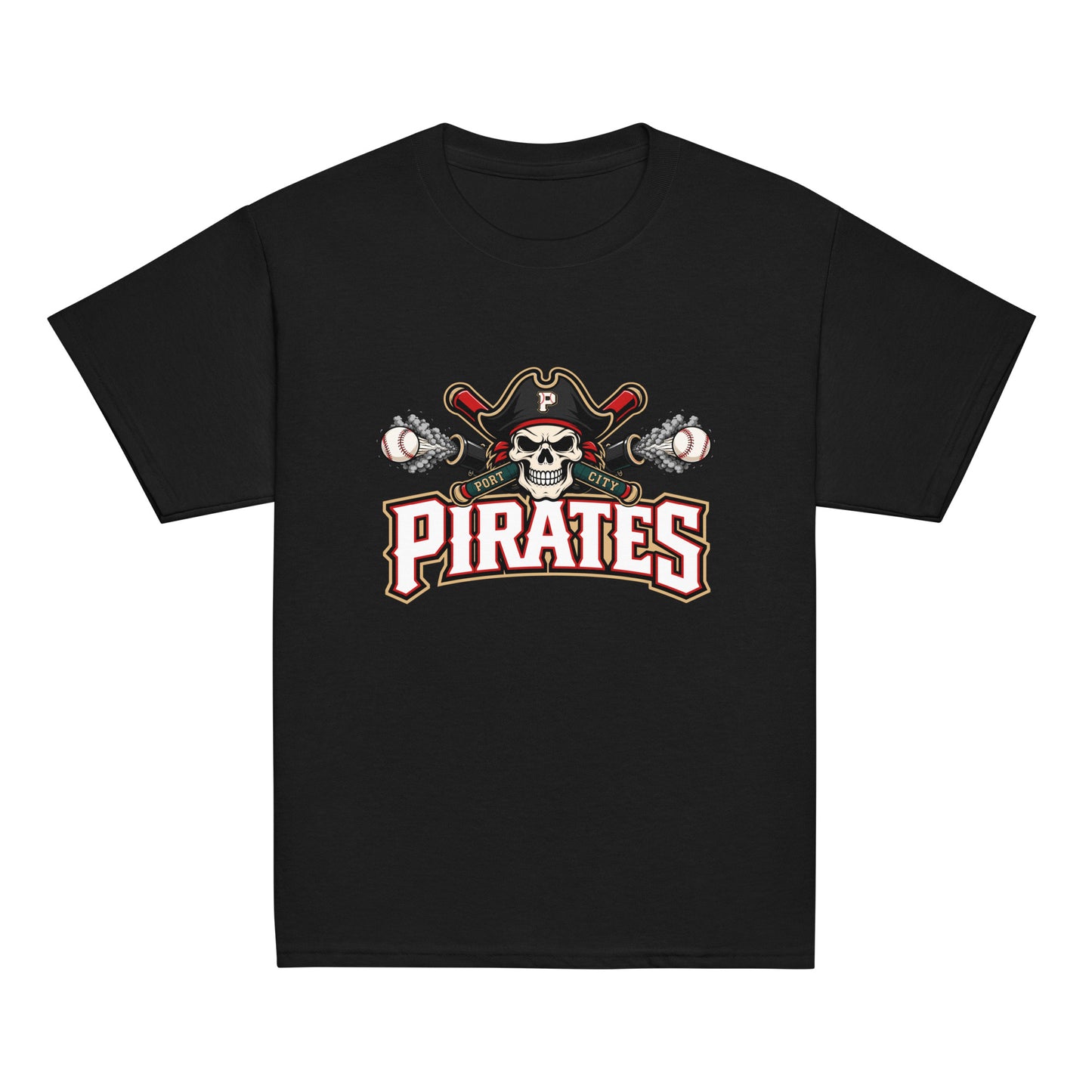 Classic | Youth T Shirt | Port City Pirates | Cannonball Portside Logo