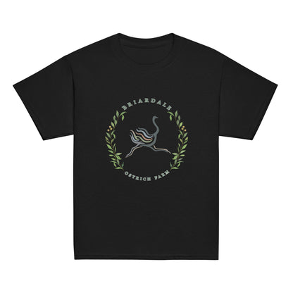 Classic | Youth T Shirt | Briardale Ostrich Farm | Crest Logo