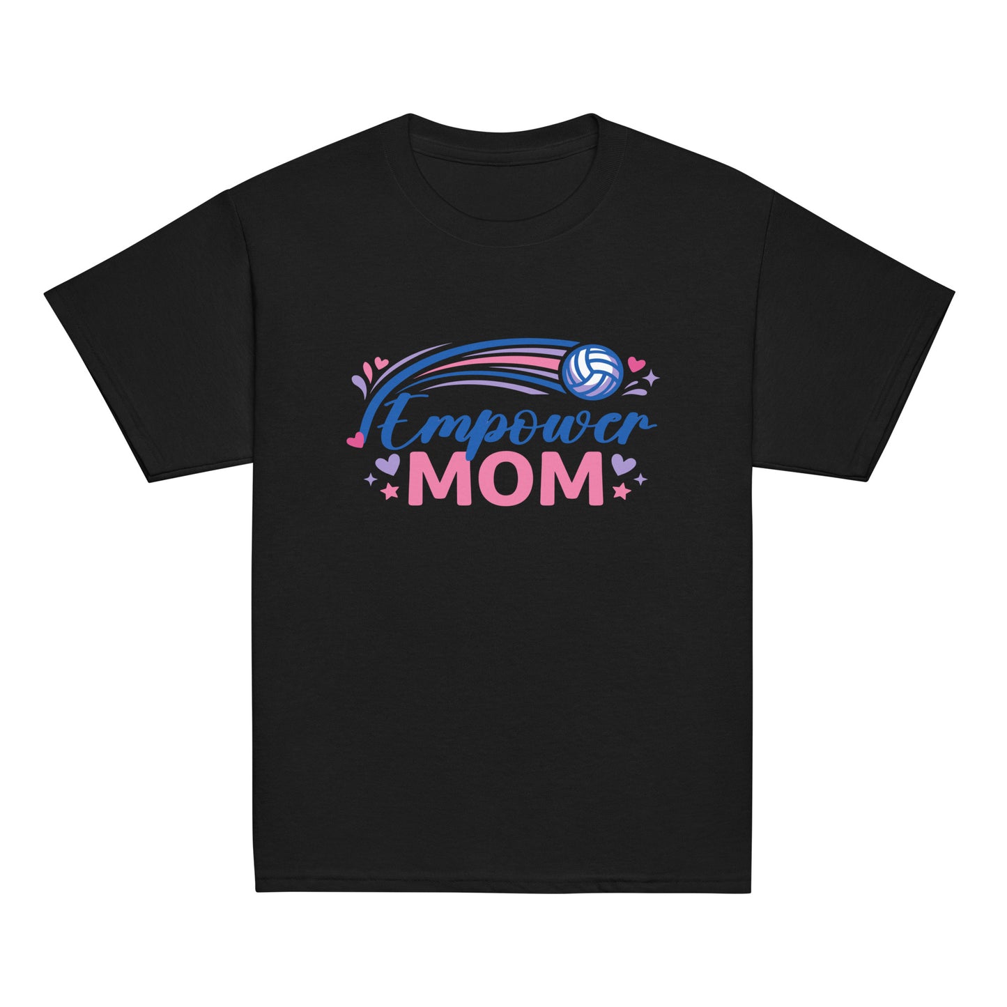 Classic | Youth T Shirt | Empower Volleyball Club | Mom Crest Logo
