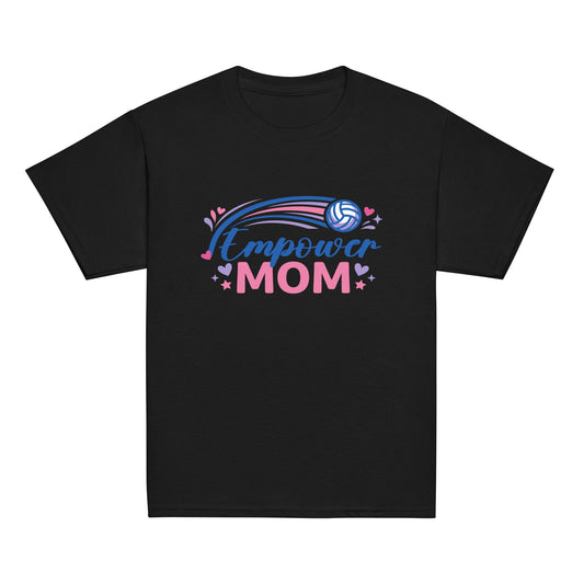 Classic | Youth T Shirt | Empower Volleyball Club | Mom Crest Logo
