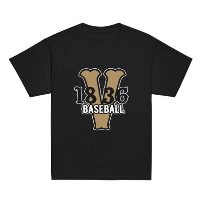 Classic | Youth T Shirt | 1836 Volunteers Baseball | Crest Logo