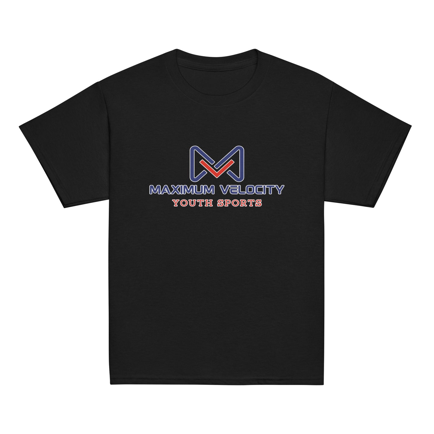 Classic | Youth T Shirt | Maximum Velocity Youth Sports | Emblem Logo