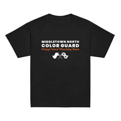 Classic | Youth T Shirt | Orange Wave Marching Band | Modern Script Logo