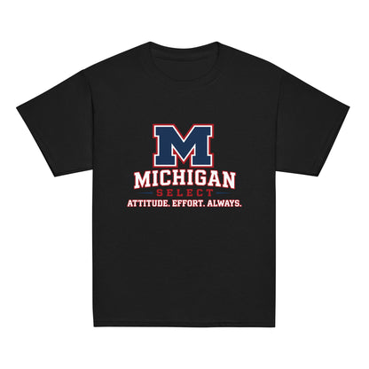 Classic | Youth T Shirt | Michigan Select Baseball | Crest Logo