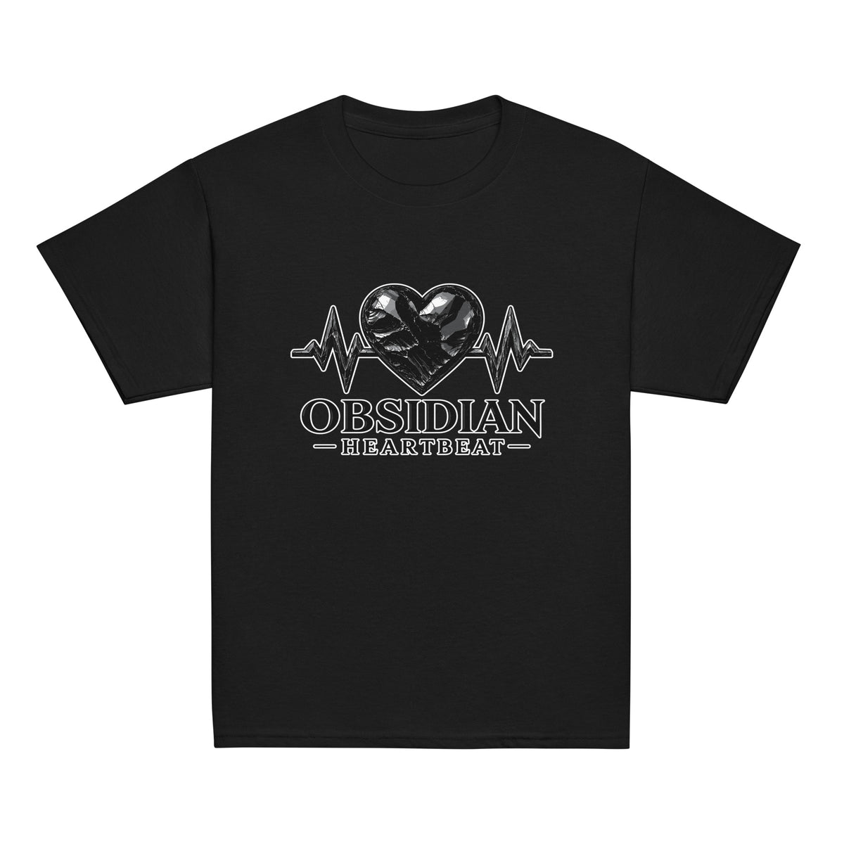 Classic | Youth T Shirt | Obsidian Heartbeat | Pulse Athletics Logo