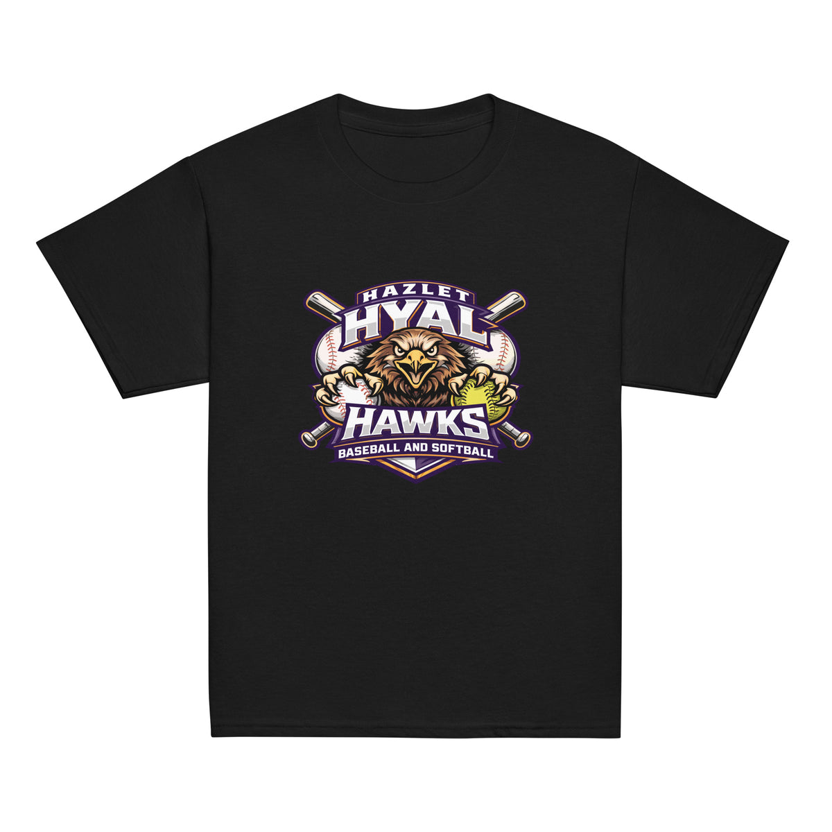 Classic | Youth T Shirt | HYAL Hawks | Emblem Logo
