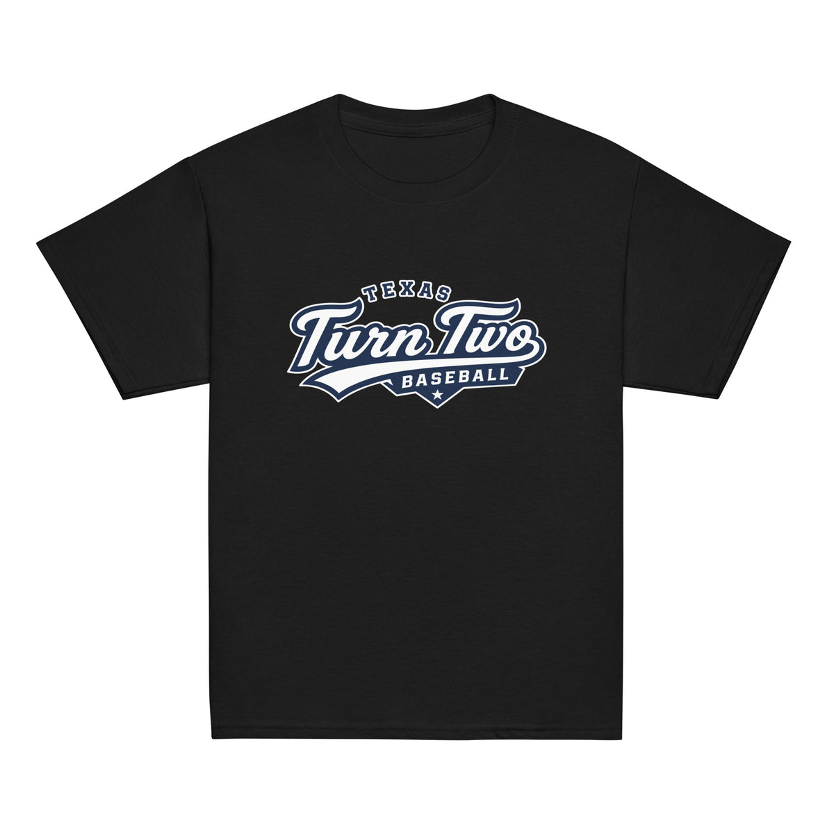 Classic | Youth T Shirt | Texas Turn Two Baseball | Athletics Logo