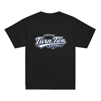 Classic | Youth T Shirt | Texas Turn Two Baseball | Athletics Logo