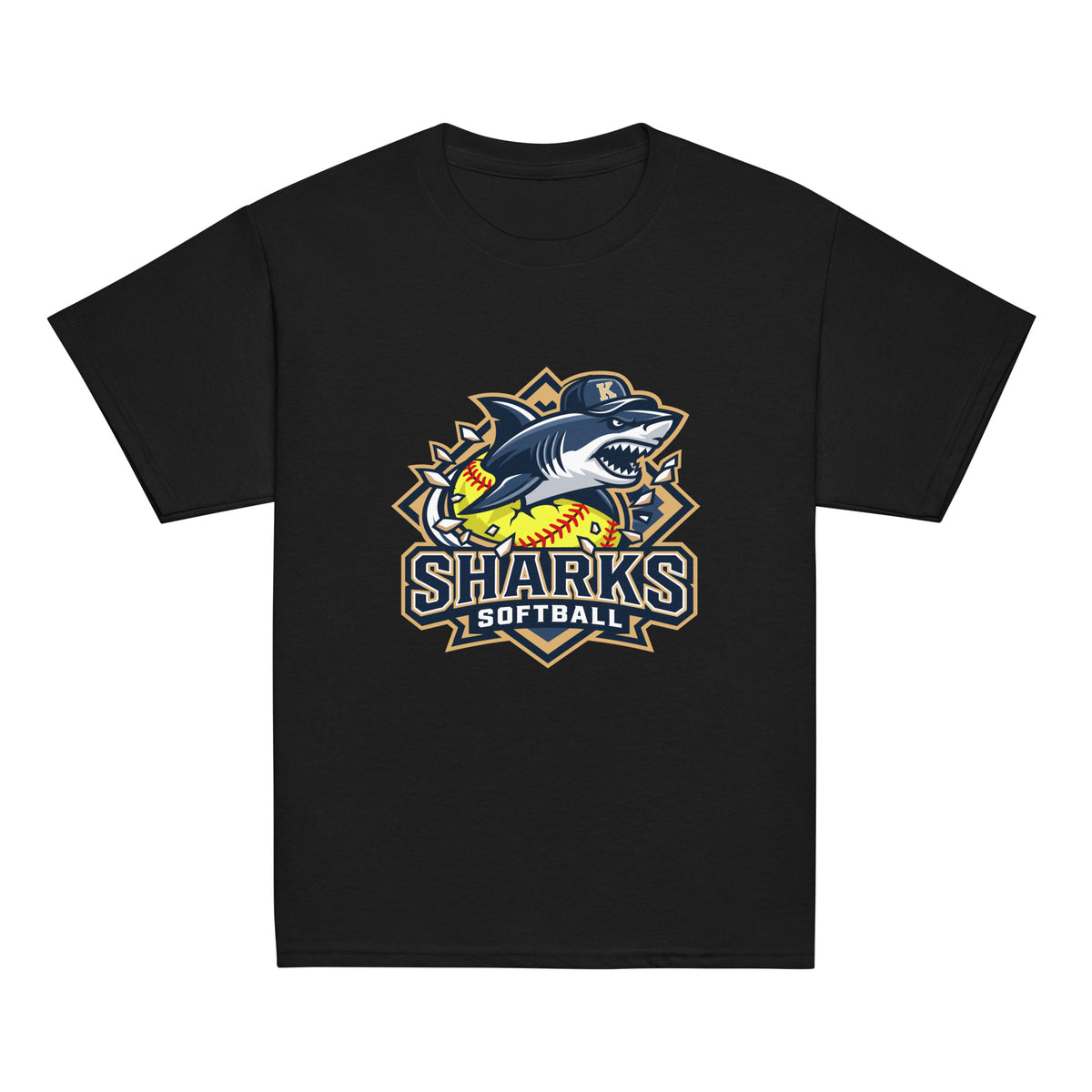 Classic | Youth T Shirt | Sharks Diamond Sports | Crest Logo