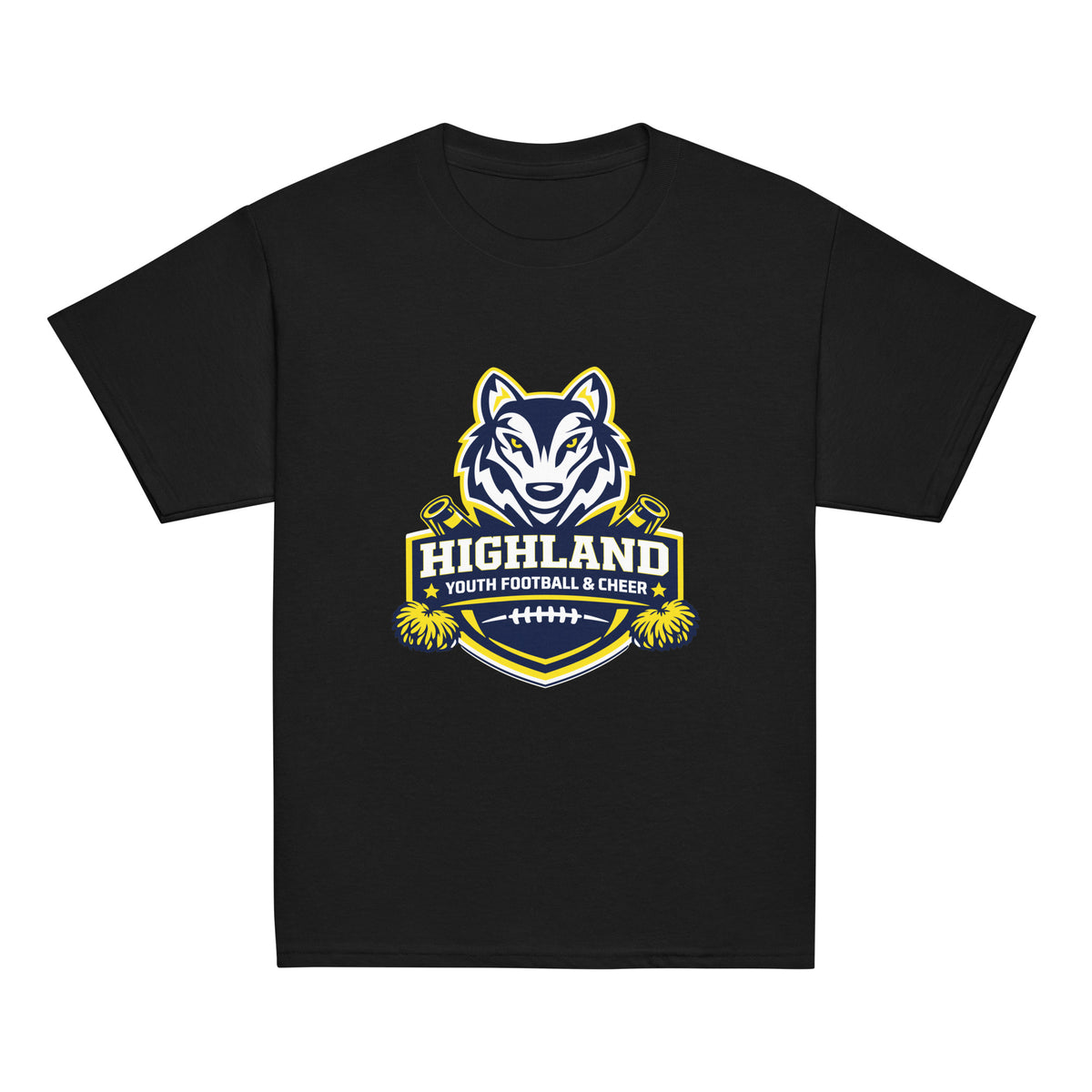 Classic | Youth T Shirt | Highland youth football and cheer | Emblem Logo