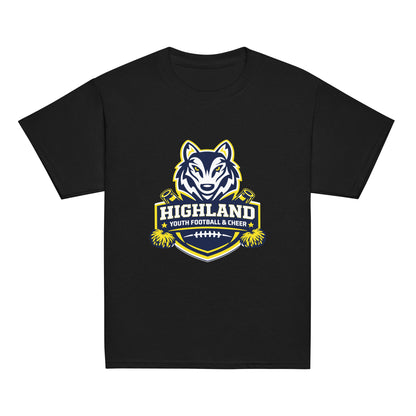 Classic | Youth T Shirt | Highland youth football and cheer | Emblem Logo