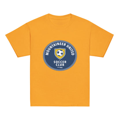 Classic | Youth T Shirt | Mountaineer United Soccer Club | Badge Logo