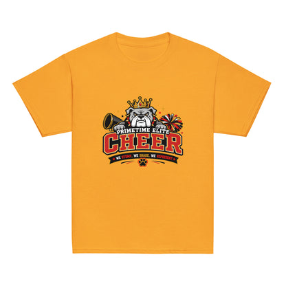 Classic | Youth T Shirt | PTE Bulldog Cheer | Crest Logo