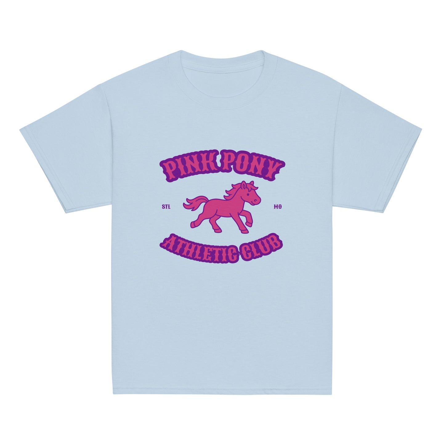 Classic | Youth T Shirt | Pink Pony Athletic Club | Crest Logo