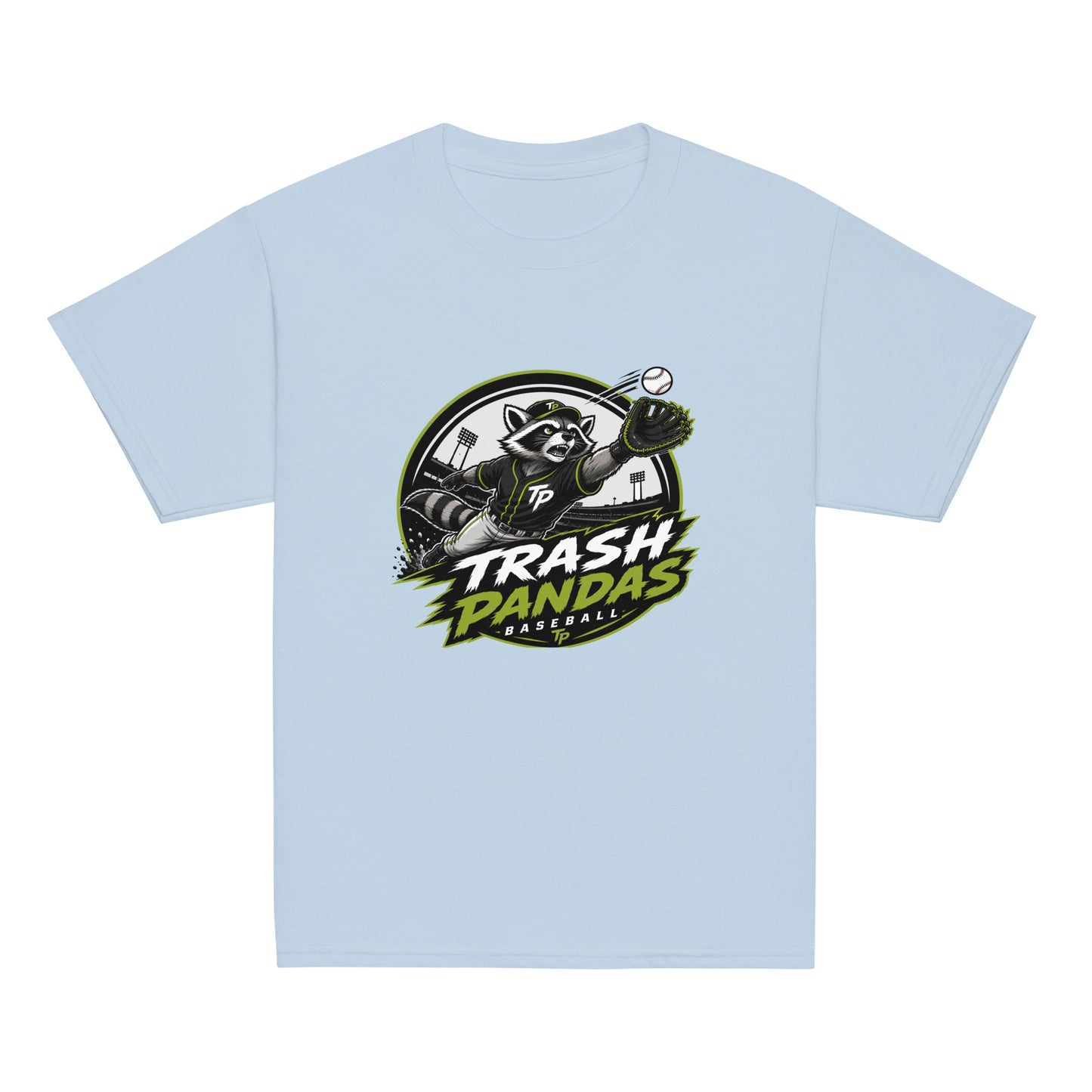 Classic | Youth T Shirt | Trash Pandas Baseball Organization | Emblem Logo