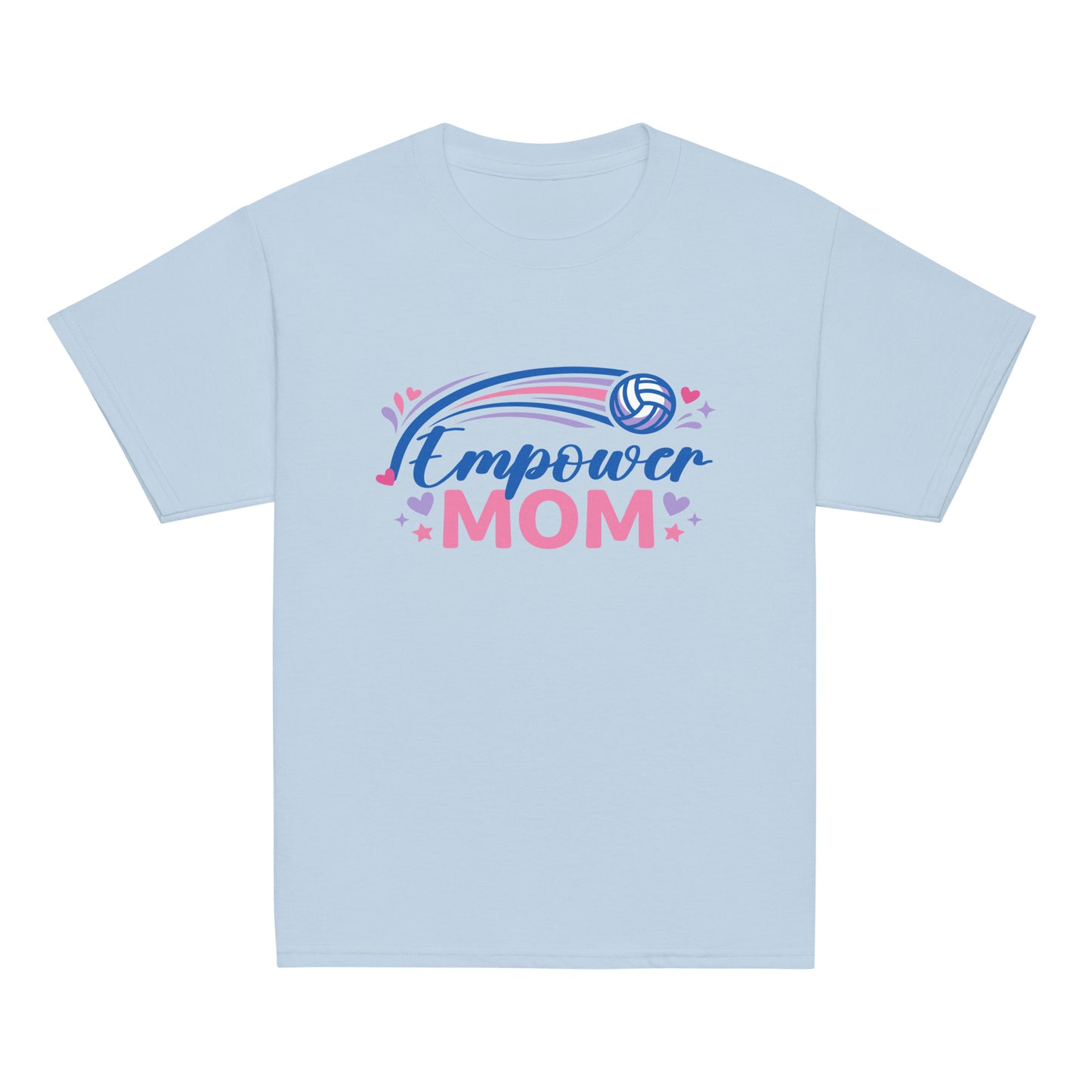 Classic | Youth T Shirt | Empower Volleyball Club | Mom Crest Logo