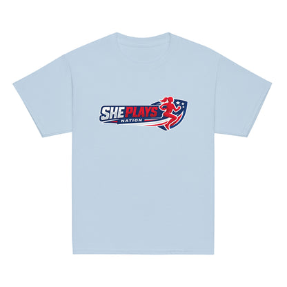 Classic | Youth T Shirt | She Plays Nation | Crest Logo
