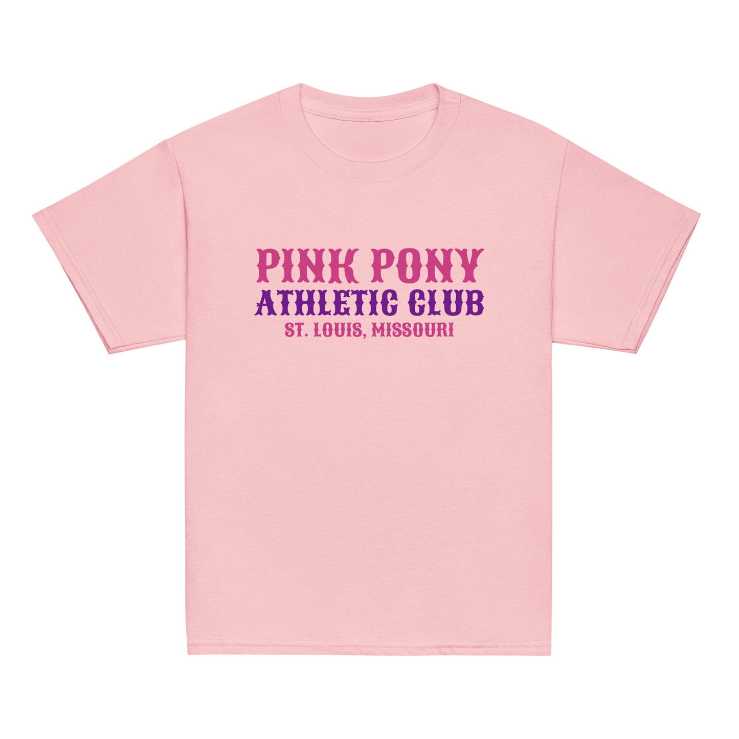Classic | Youth T Shirt | Pink Pony Athletic Club | Athletic Wordmark Logo