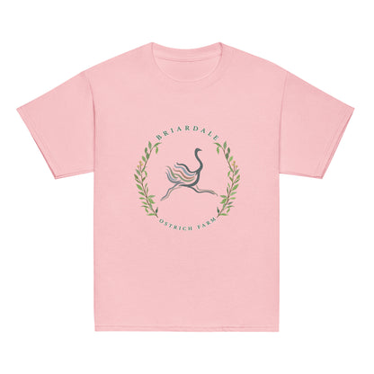 Classic | Youth T Shirt | Briardale Ostrich Farm | Crest Logo