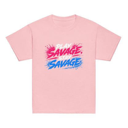 Classic | Youth T Shirt | Savage Softball | Play Stay Logo