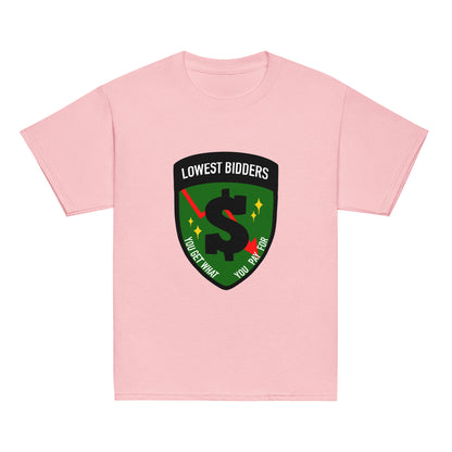 Classic | Youth T Shirt | The Lowest Bidders | Emblem Logo