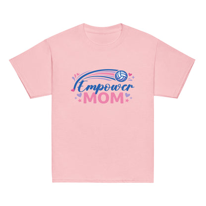 Classic | Youth T Shirt | Empower Volleyball Club | Mom Crest Logo
