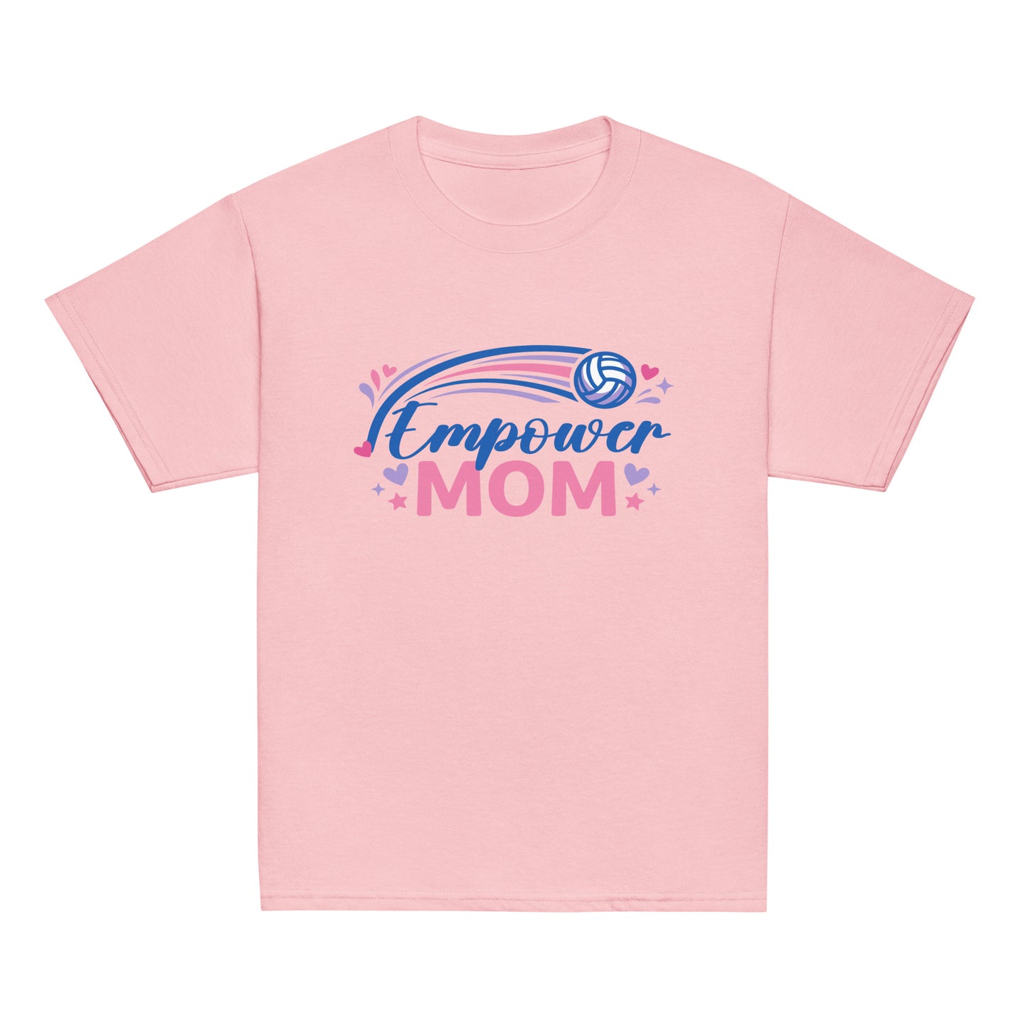 Classic | Youth T Shirt | Empower Volleyball Club | Mom Crest Logo