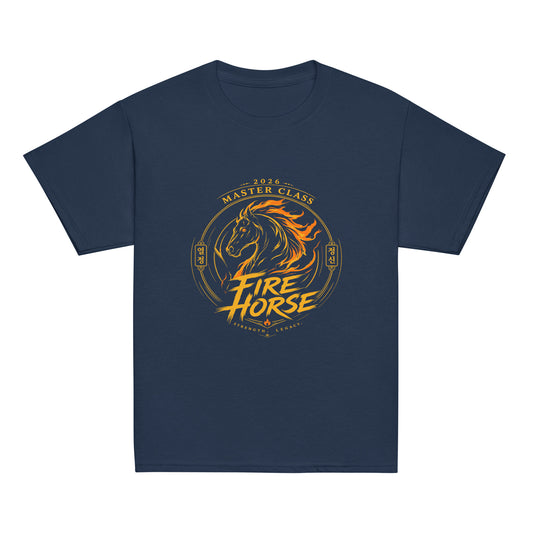 Classic | Youth T Shirt | Fire Horse Masters | Crest Logo