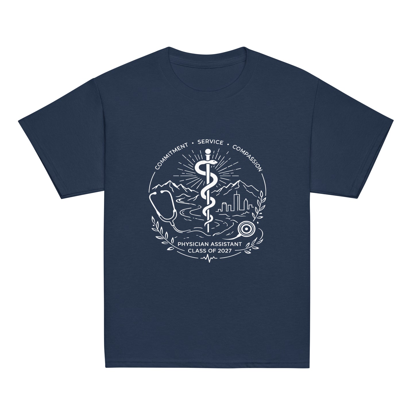 Classic | Youth T Shirt | Trine PA program | Crest Logo