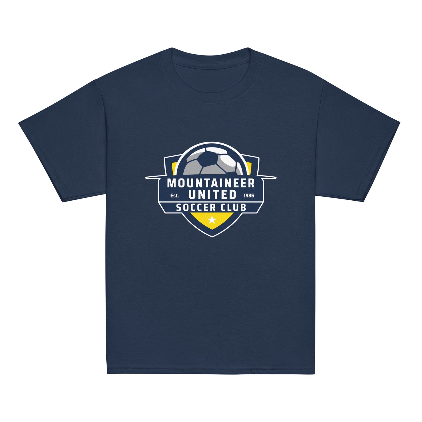 Classic | Youth T Shirt | Mountaineer United Soccer Club | Alpine Crest Logo