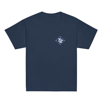 Classic | Youth T Shirt | Texas Turn Two Baseball | Crest Logo